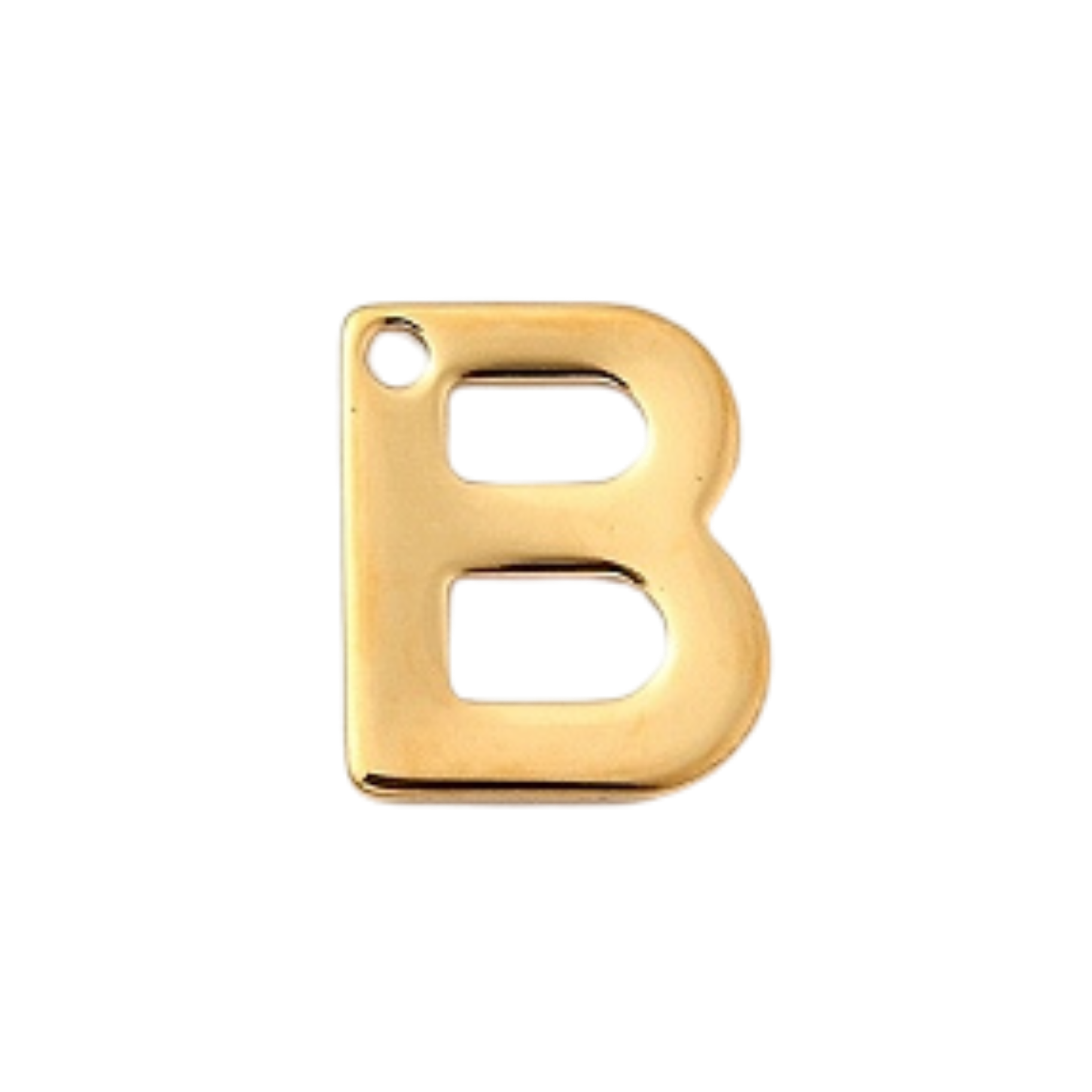 18k Gold Plated Stainless Steel Initial Charm Individual Letters