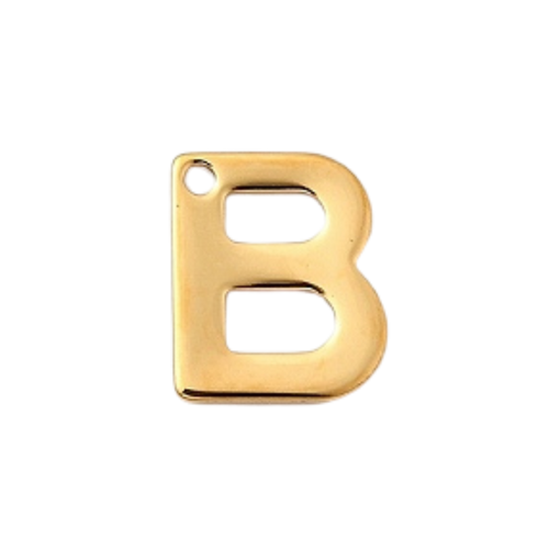 18k Gold Plated Stainless Steel Initial Charm Individual Letters