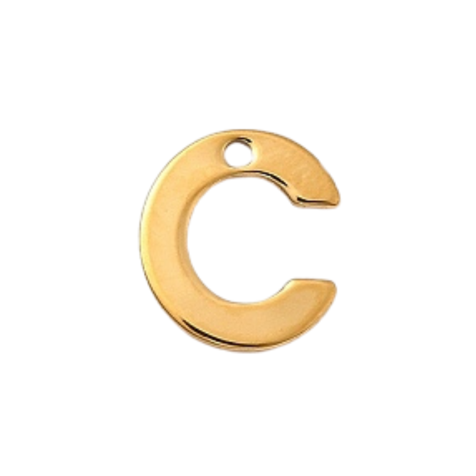 18k Gold Plated Stainless Steel Initial Charm Individual Letters