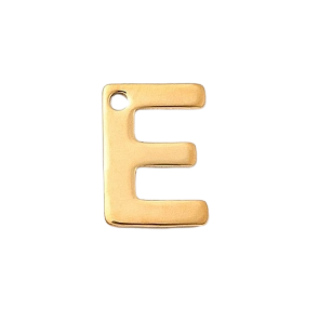 18k Gold Plated Stainless Steel Initial Charm Individual Letters