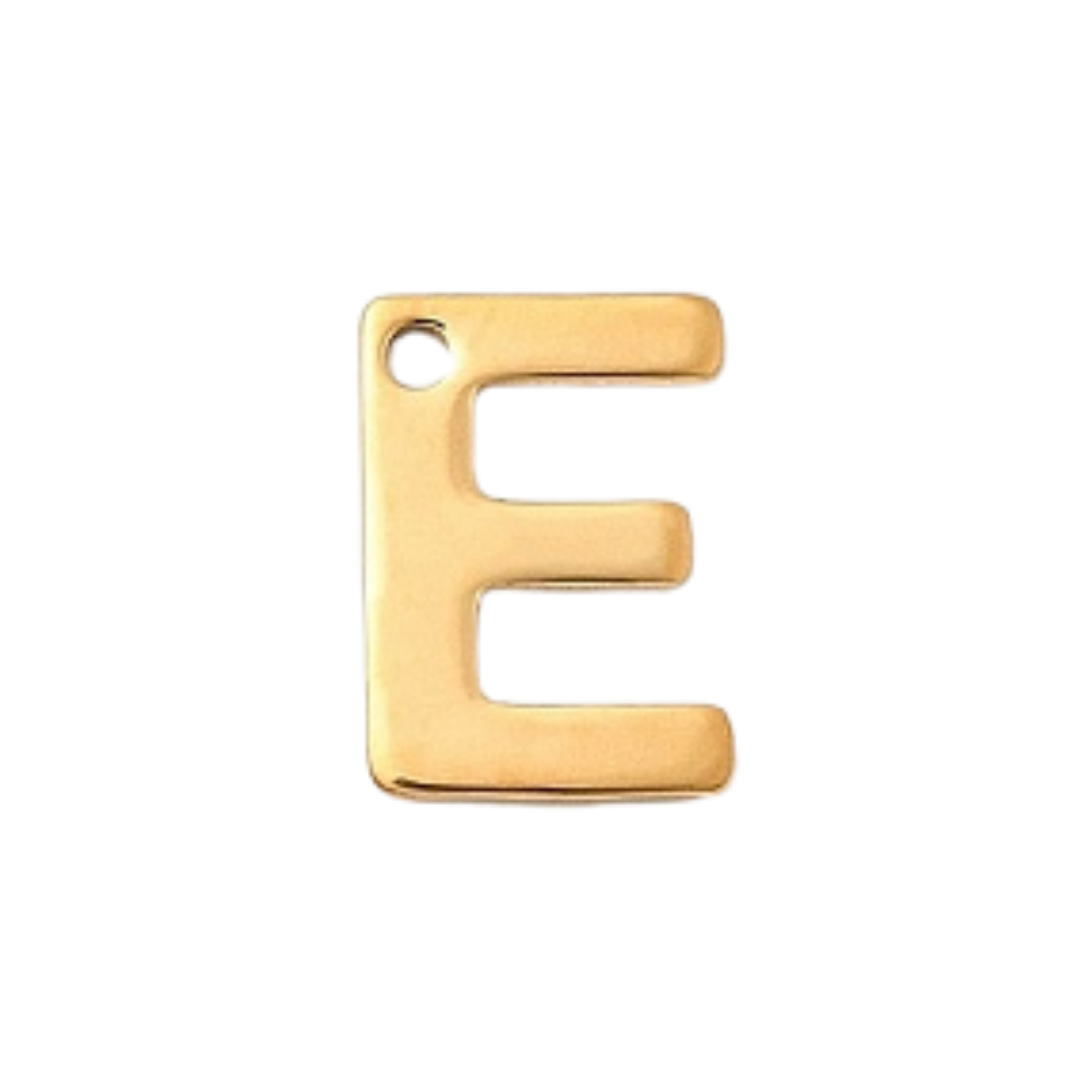 18k Gold Plated Stainless Steel Initial Charm Individual Letters