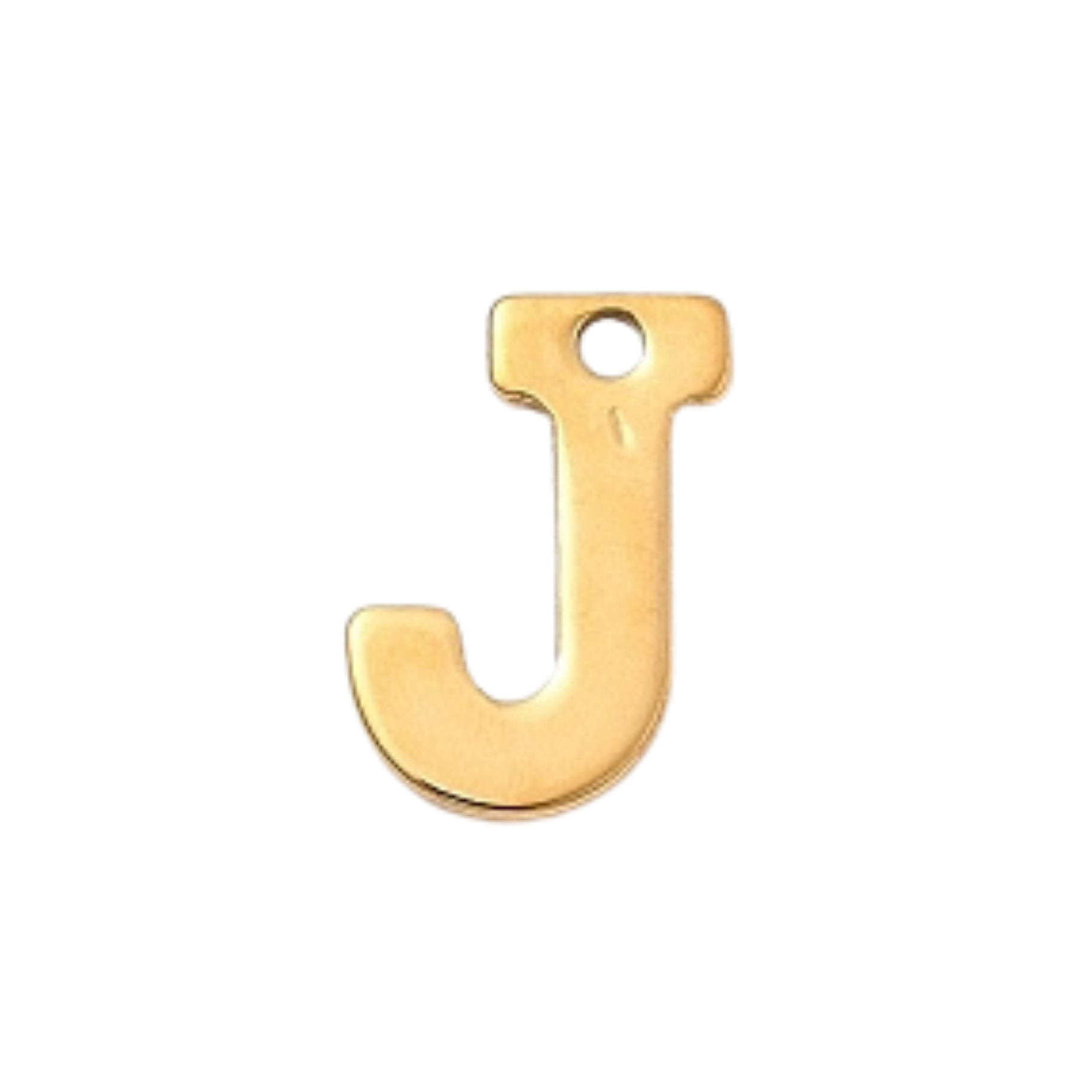 18k Gold Plated Stainless Steel Initial Charm Individual Letters