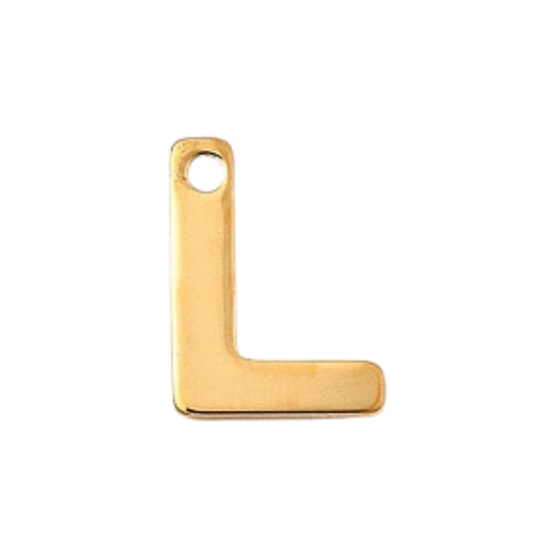 18k Gold Plated Stainless Steel Initial Charm Individual Letters