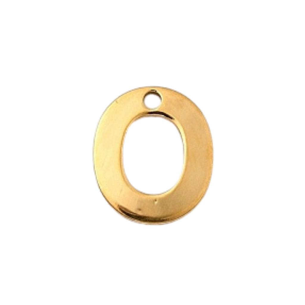 18k Gold Plated Stainless Steel Initial Charm Individual Letters