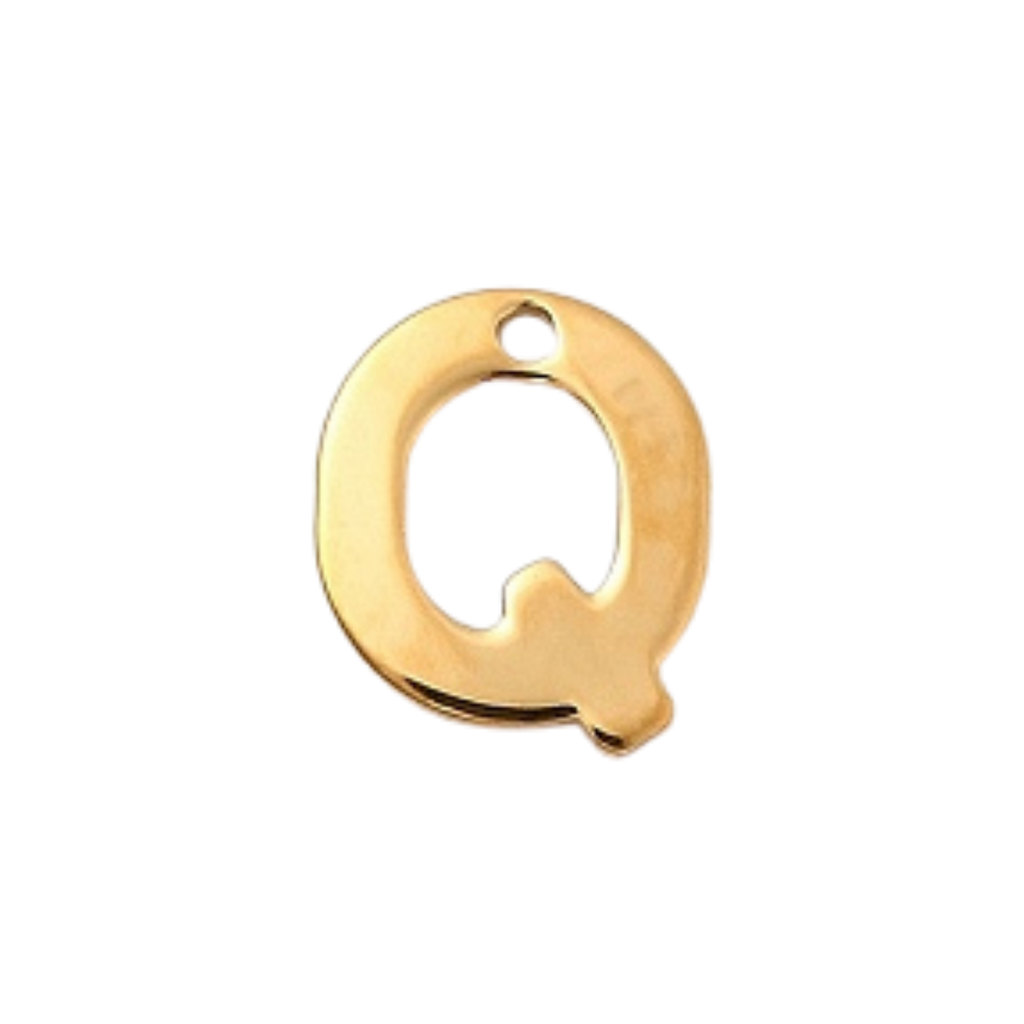 18k Gold Plated Stainless Steel Initial Charm Individual Letters