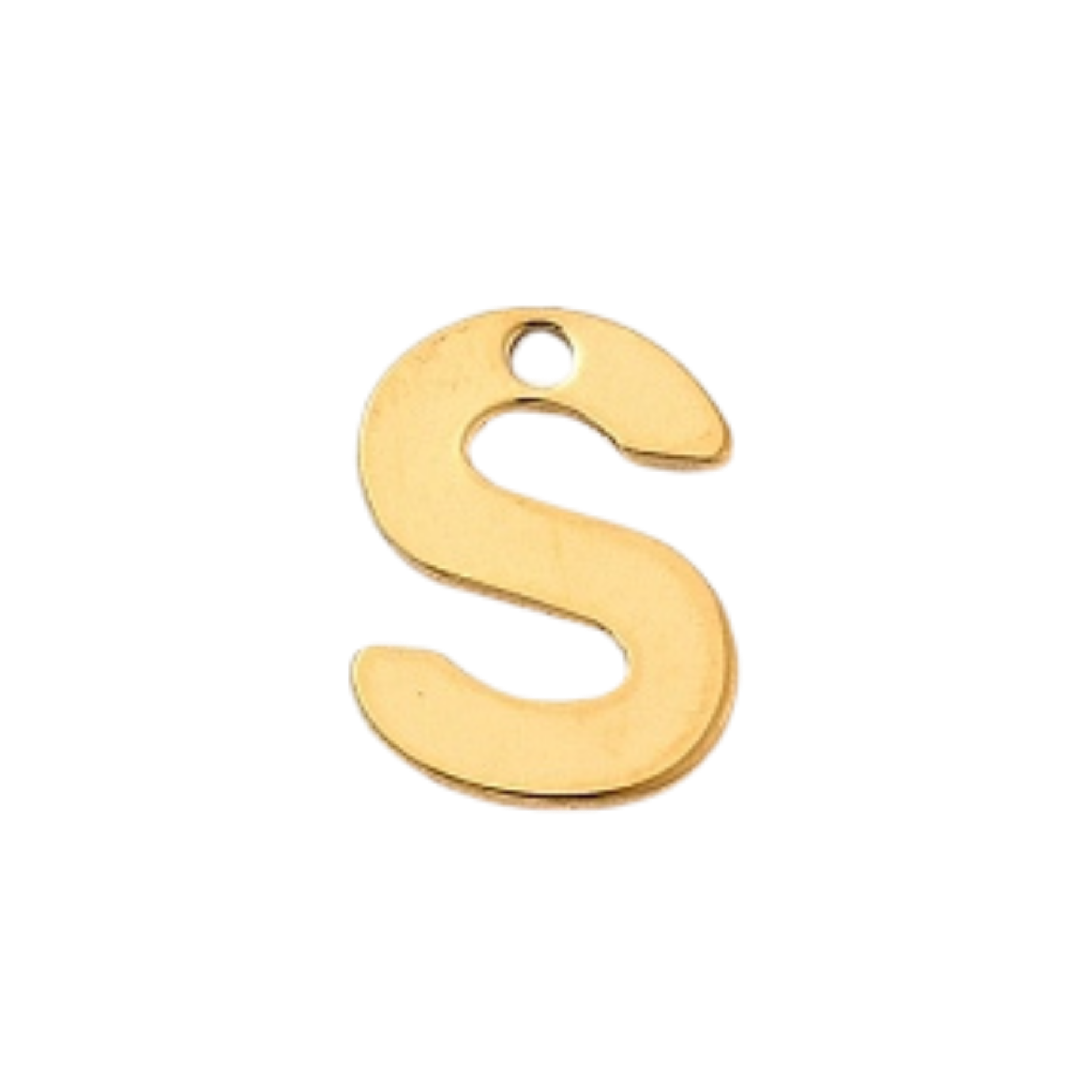 18k Gold Plated Stainless Steel Initial Charm Individual Letters