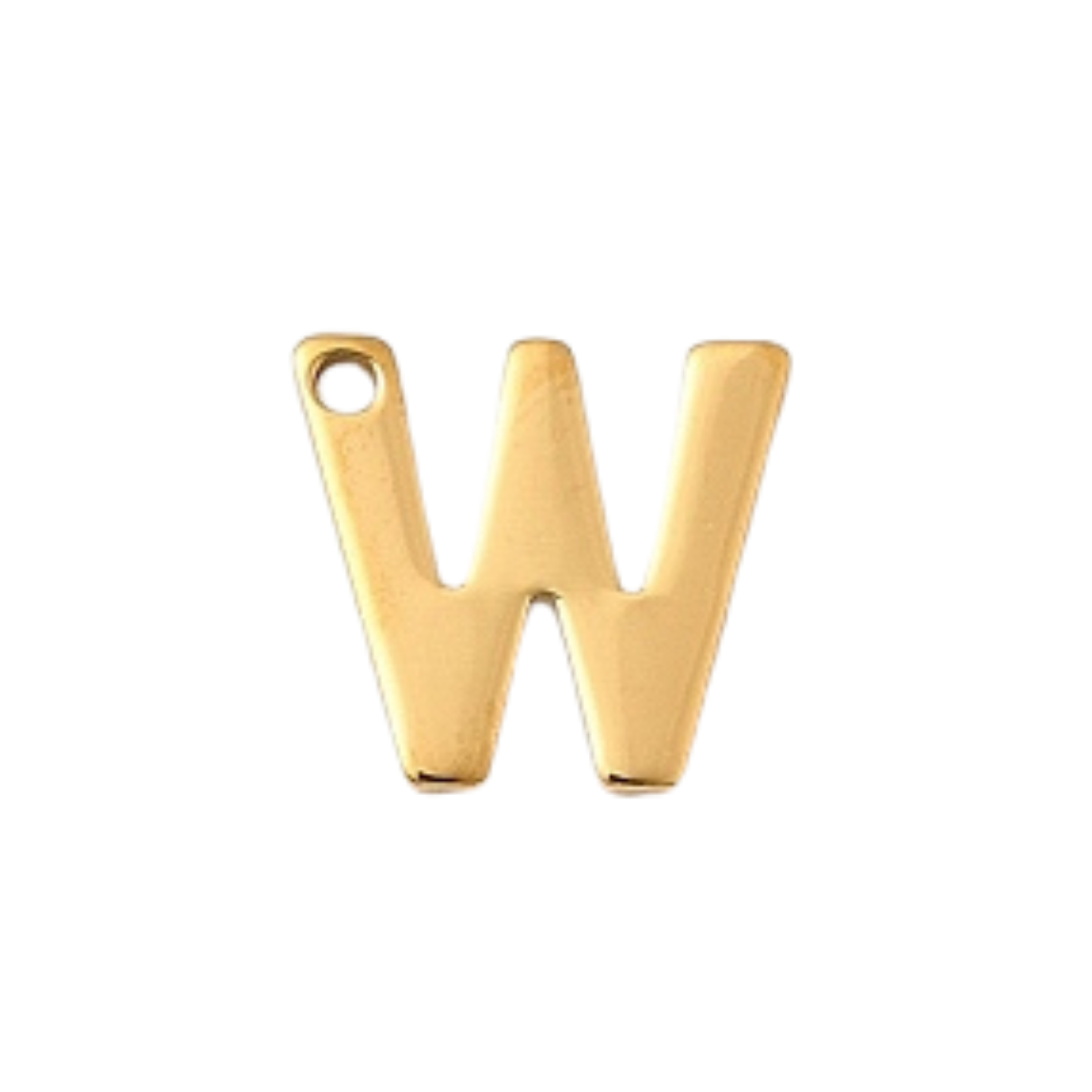 18k Gold Plated Stainless Steel Initial Charm Individual Letters