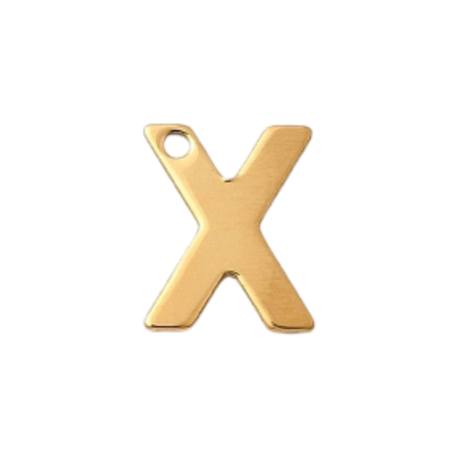 18k Gold Plated Stainless Steel Initial Charm Individual Letters