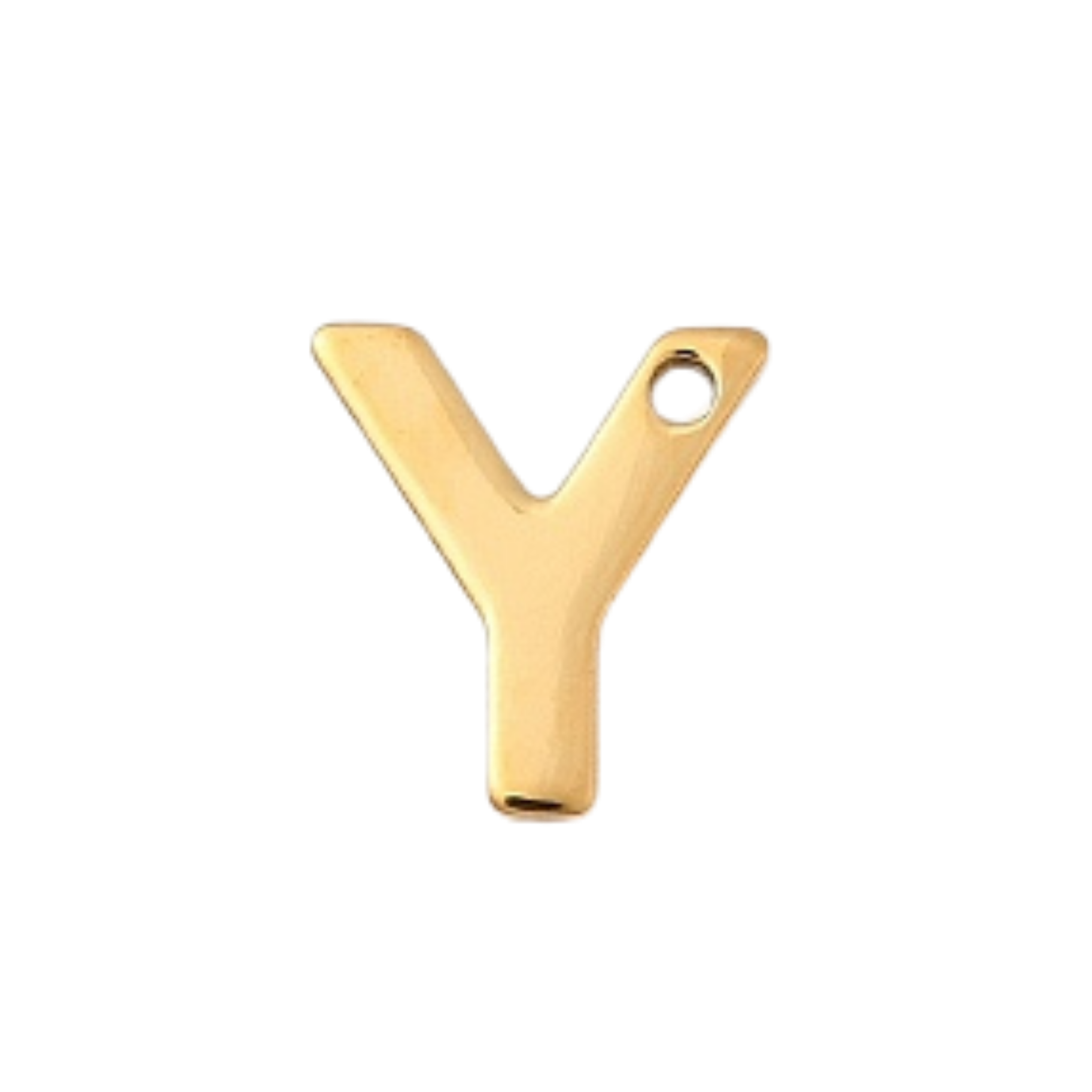 18k Gold Plated Stainless Steel Initial Charm Individual Letters