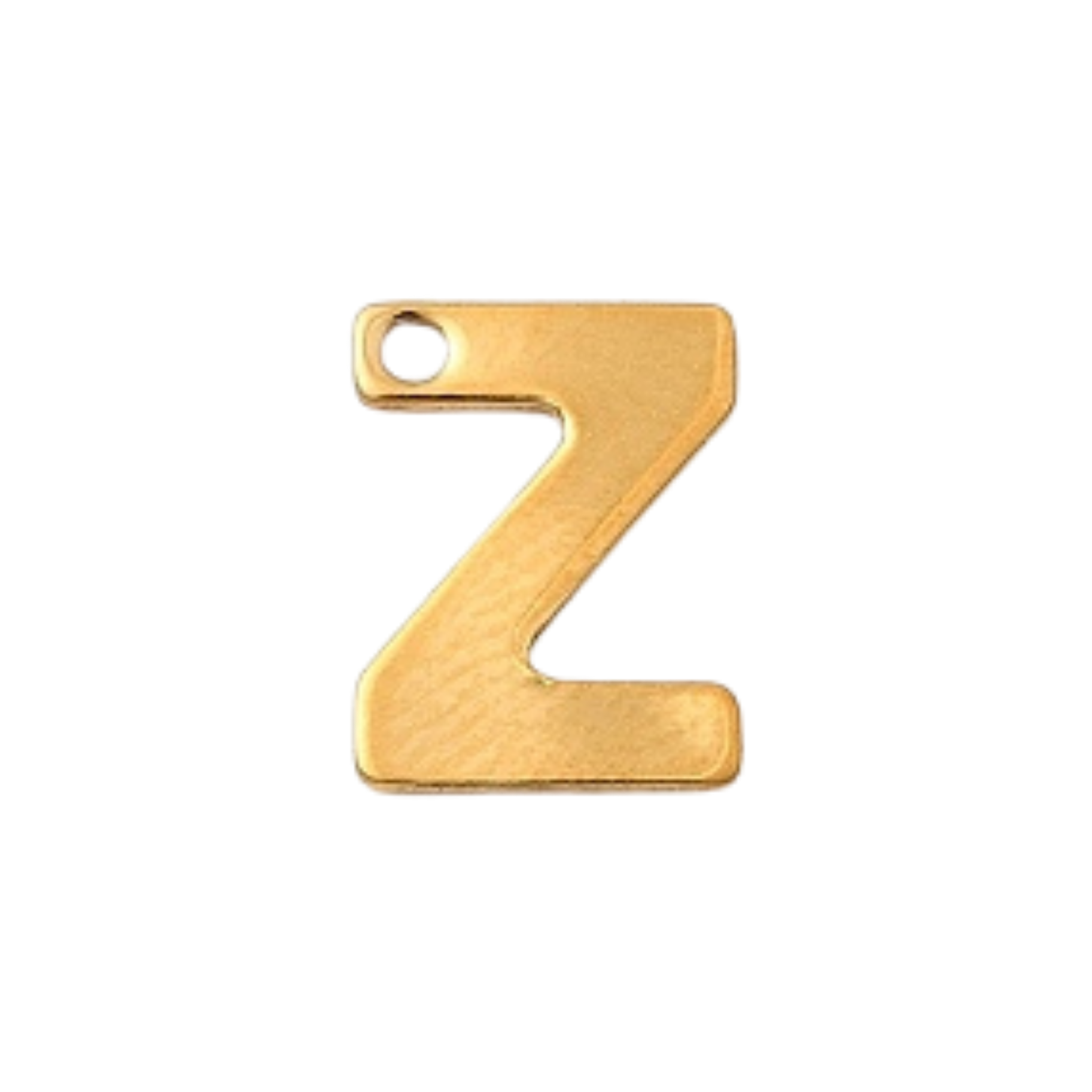 18k Gold Plated Stainless Steel Initial Charm Individual Letters
