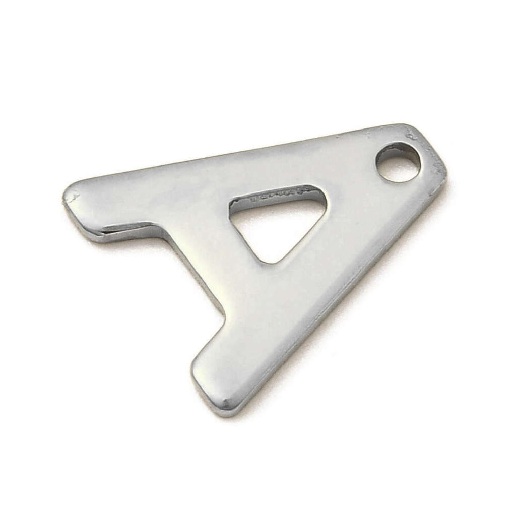 Silver Stainless Steel Initial Letter Charm Full Set