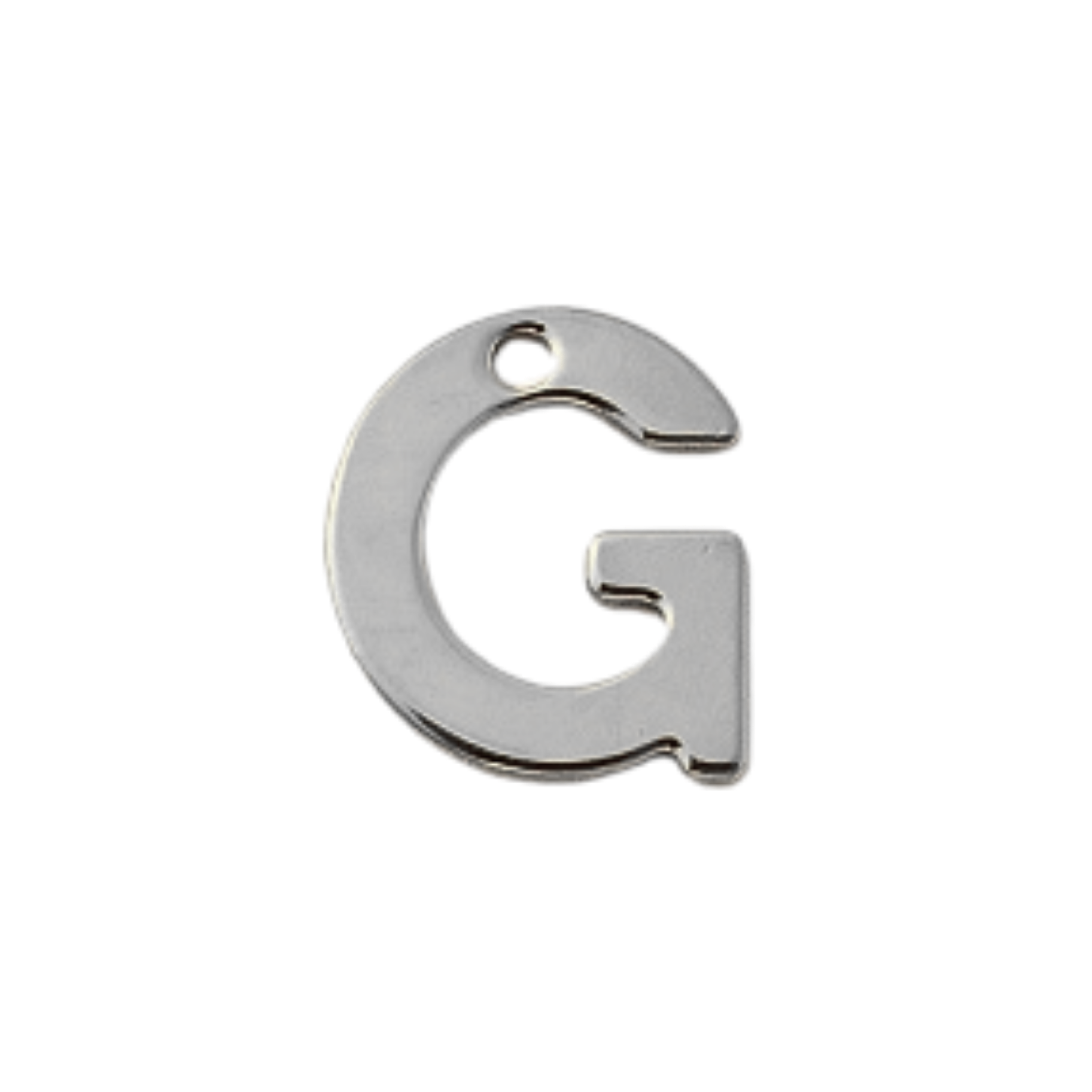 Silver Stainless Steel Initial Charm Individual Letters