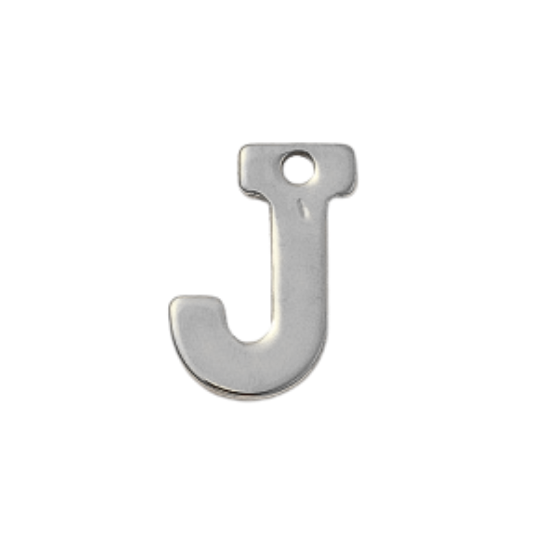 Silver Stainless Steel Initial Charm Individual Letters