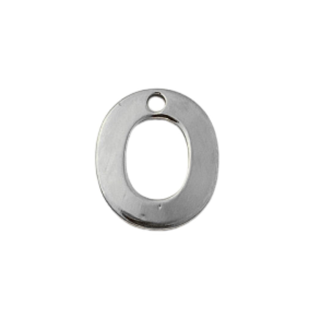 Silver Stainless Steel Initial Charm Individual Letters