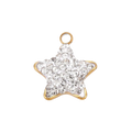 18k Gold Plated Stainless Steel Rhinestone Star Charm