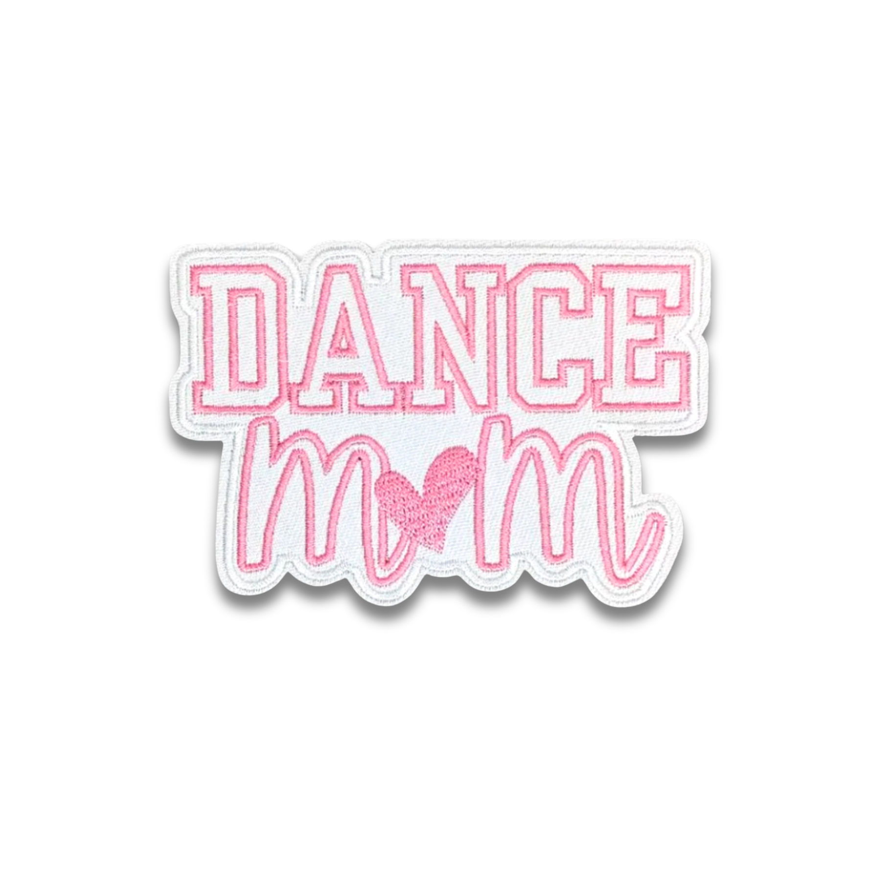 Pink Dance Mom Embroidered Patch – Iron-On Applique