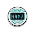 Round Mama Embroidered Patch - Iron-On Applique
