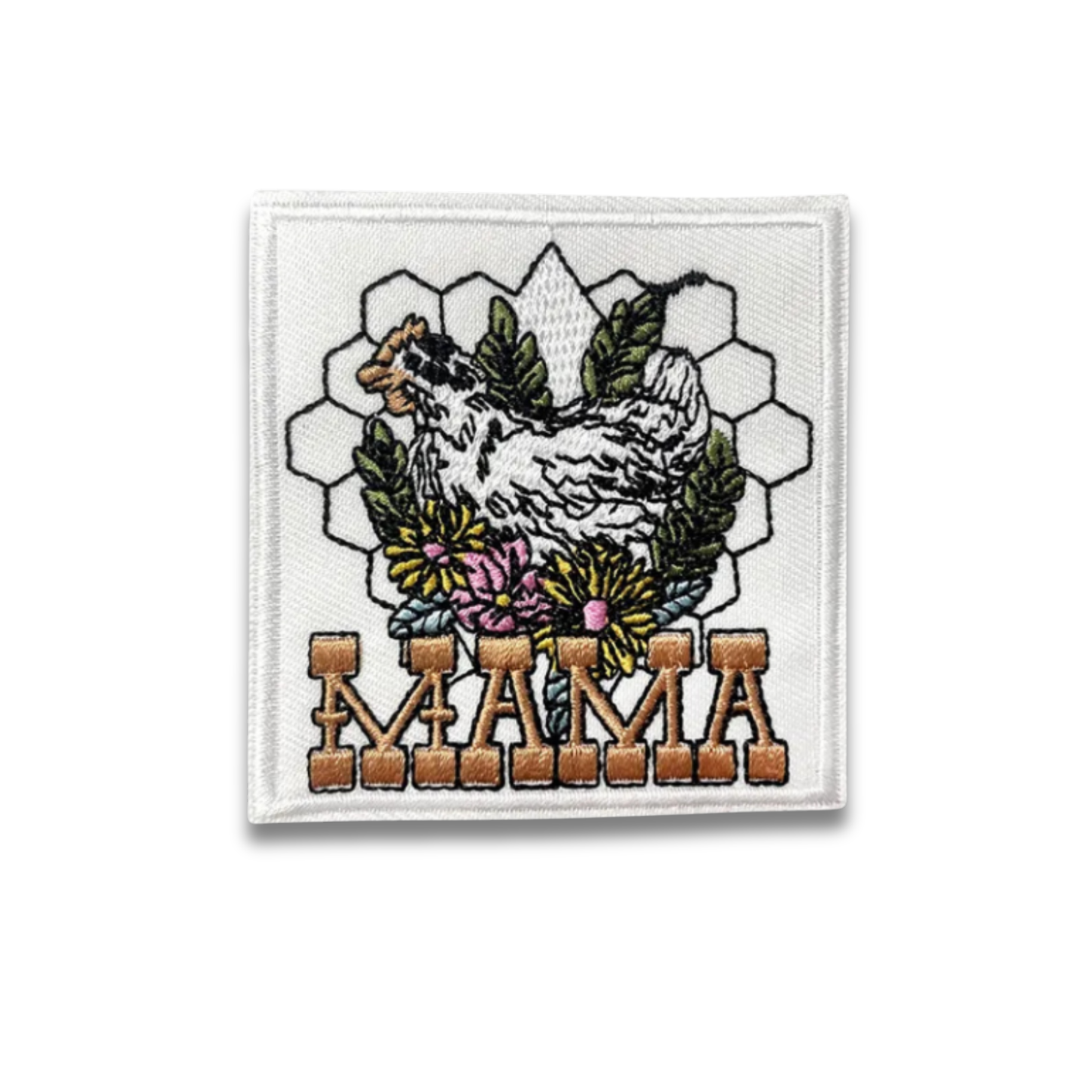 Chicken Mama Embroidered Patch - Iron-On Applique