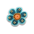 Flower Embroidered Patch - Iron-On Applique