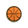 Basketball Chenille Patch - Iron-On Applique