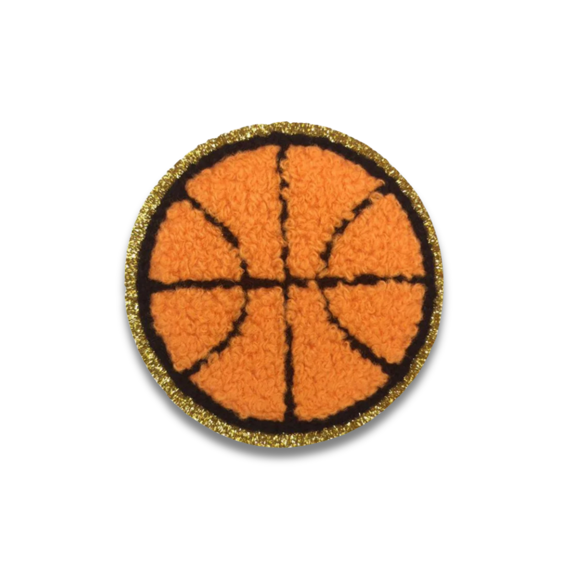 Basketball Chenille Patch - Iron-On Applique