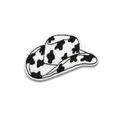 Cow Print Cowboy Hat Embroidered Patch - Iron-On Applique
