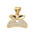 18k Gold Plated Brass Claw Clip Charm