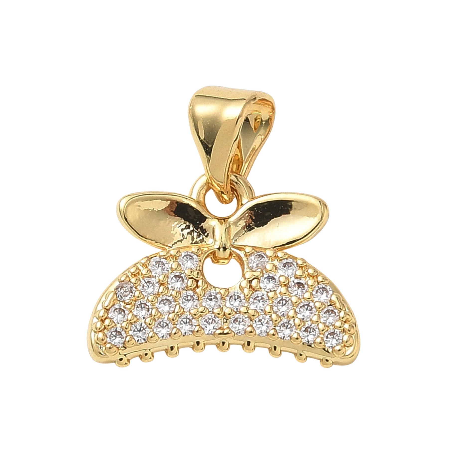 18k Gold Plated Brass Claw Clip Charm