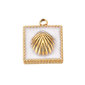 18k Gold Ion Plated Stainless Steel Seashell Charm