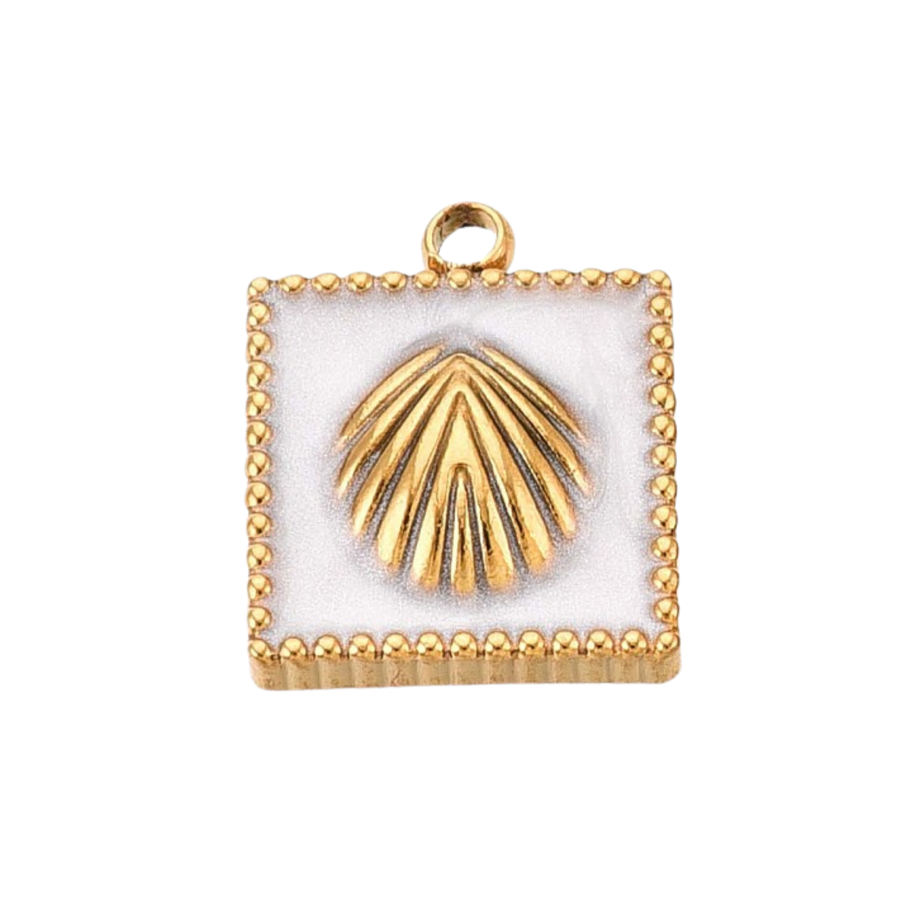 18k Gold Ion Plated Stainless Steel Seashell Charm