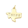 18k Gold Plated Brass Texas Charm