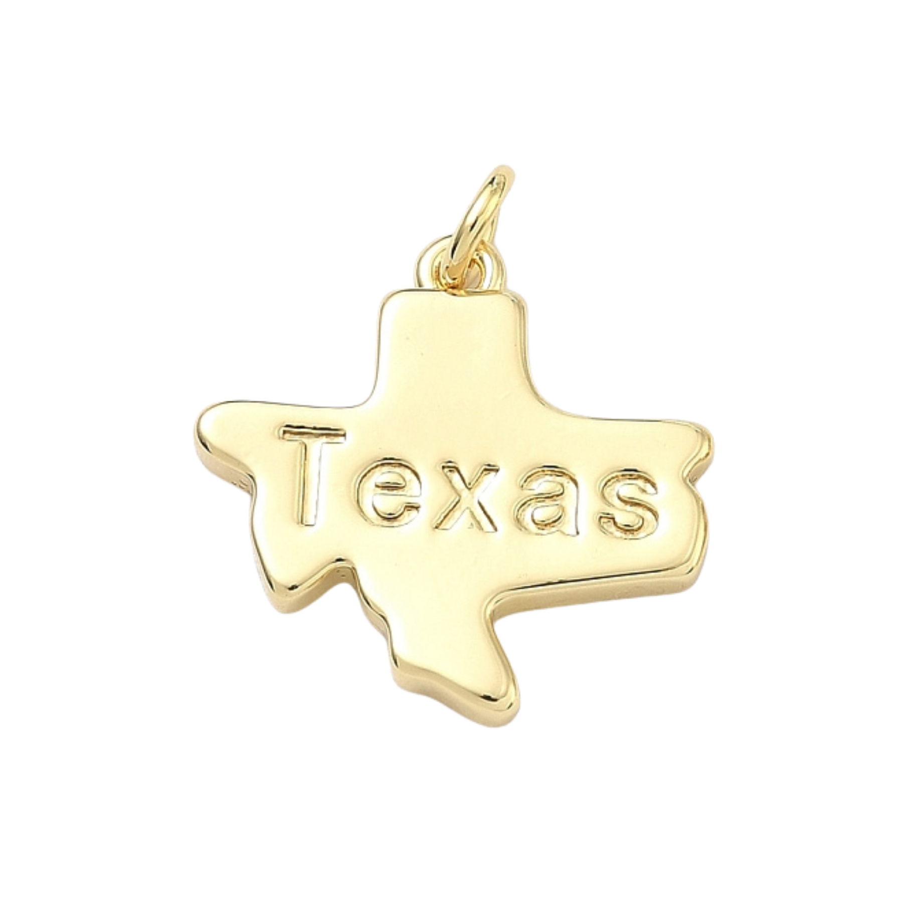 18k Gold Plated Brass Texas Charm