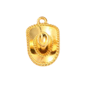 Gold Alloy Cowboy Hat Charm