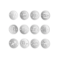 Silver Stainless Steel Zodiac Connector Charm