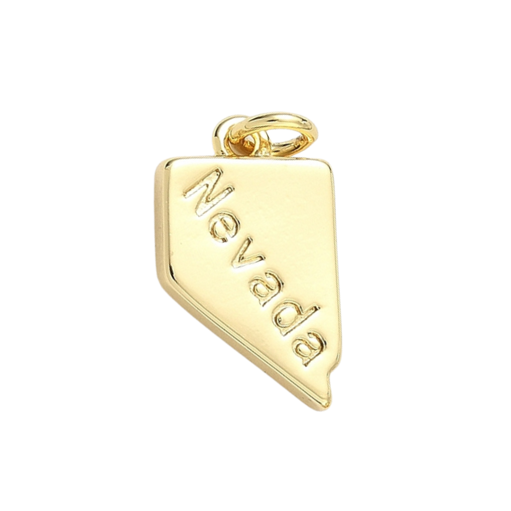 18k Gold Plated Brass Nevada Charm
