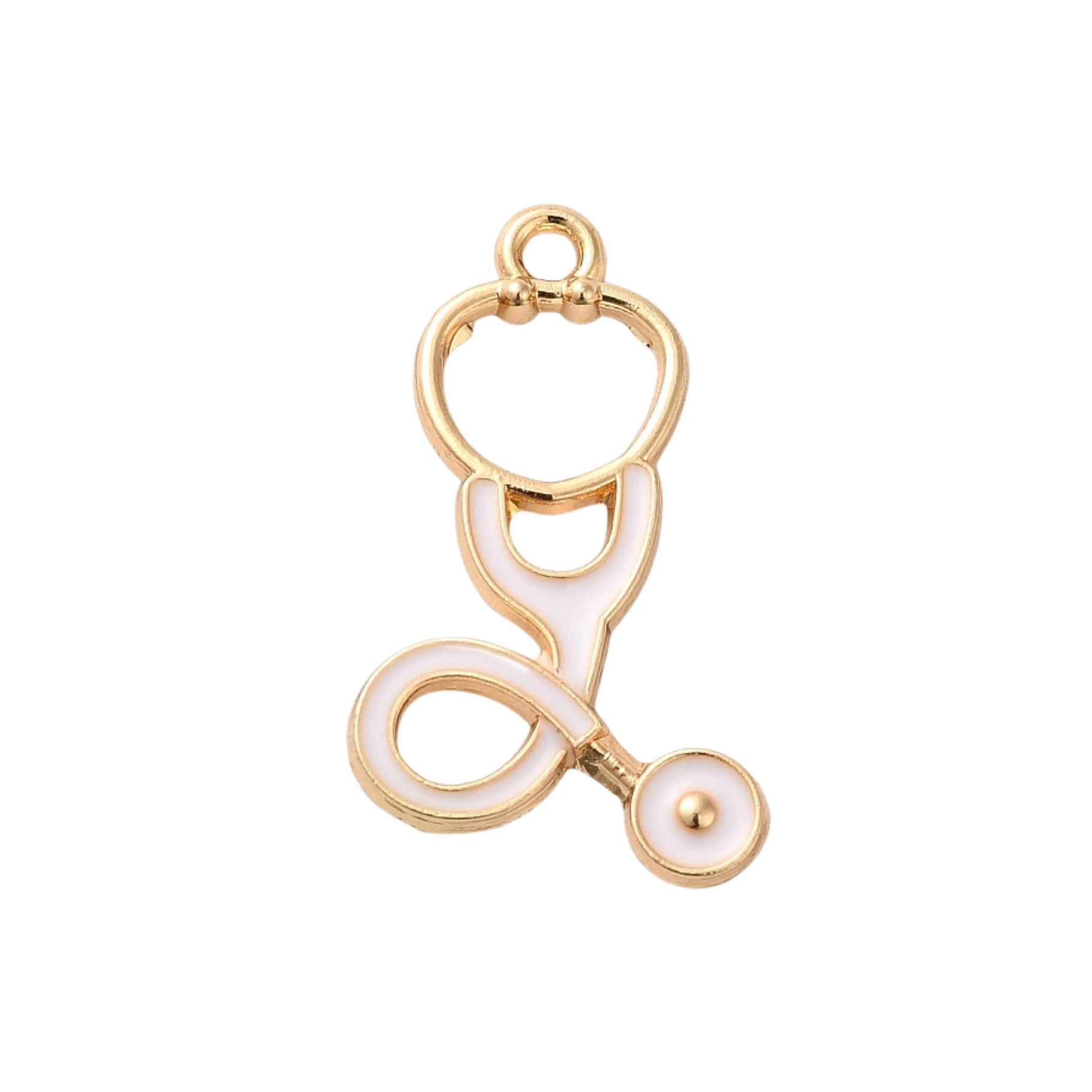 Gold Alloy Stethoscope Charm