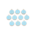 Gold Alloy Blue Number Charm Full Set