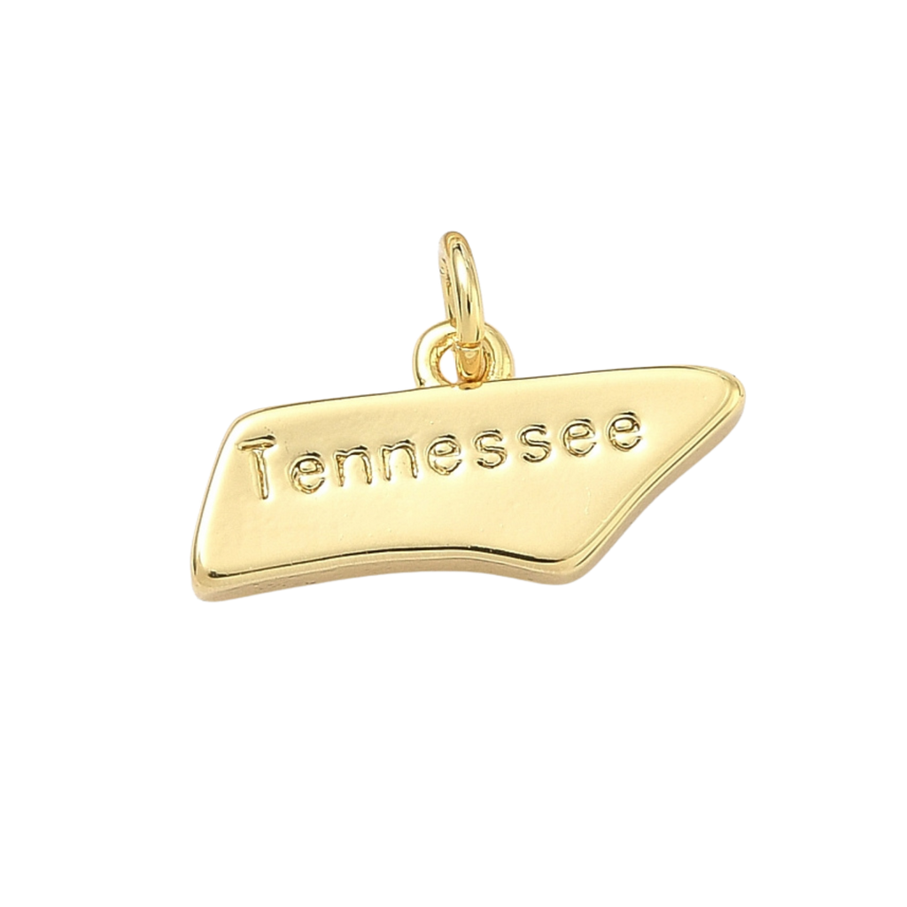18k Gold Plated Brass Tennessee Charm