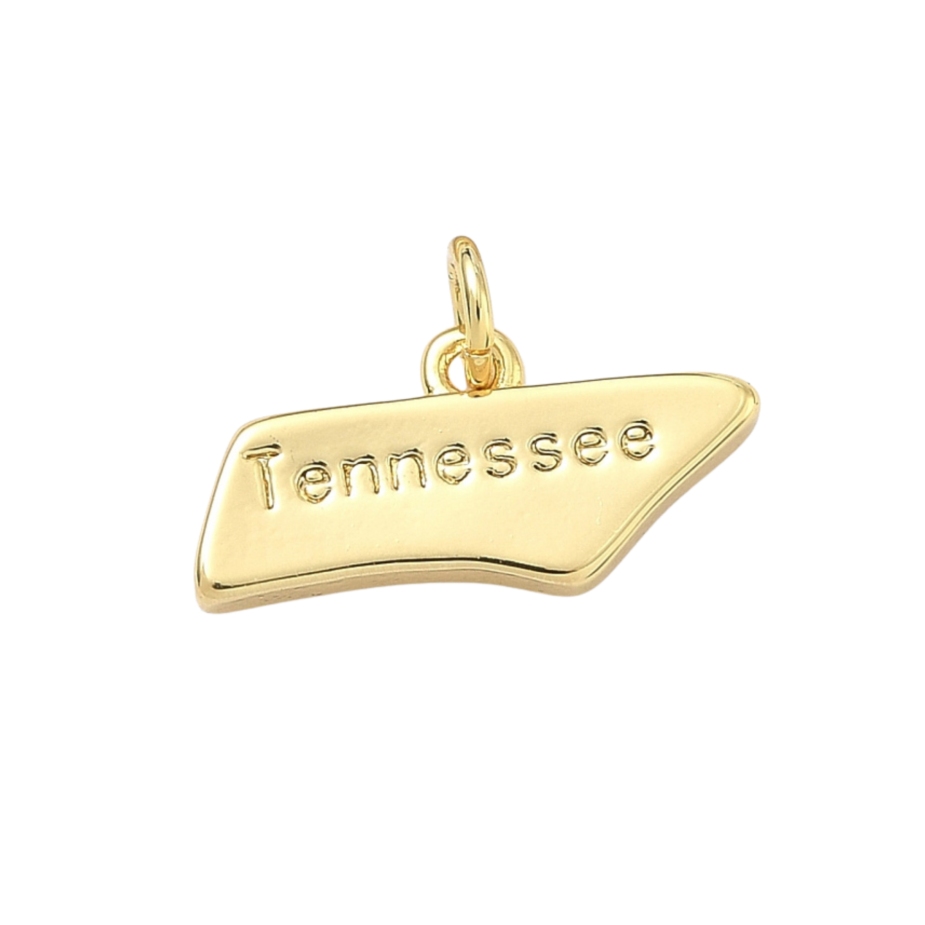 18k Gold Plated Brass Tennessee Charm
