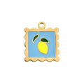 18k Gold PVD Stainless Steel Lemon Stamp Charm