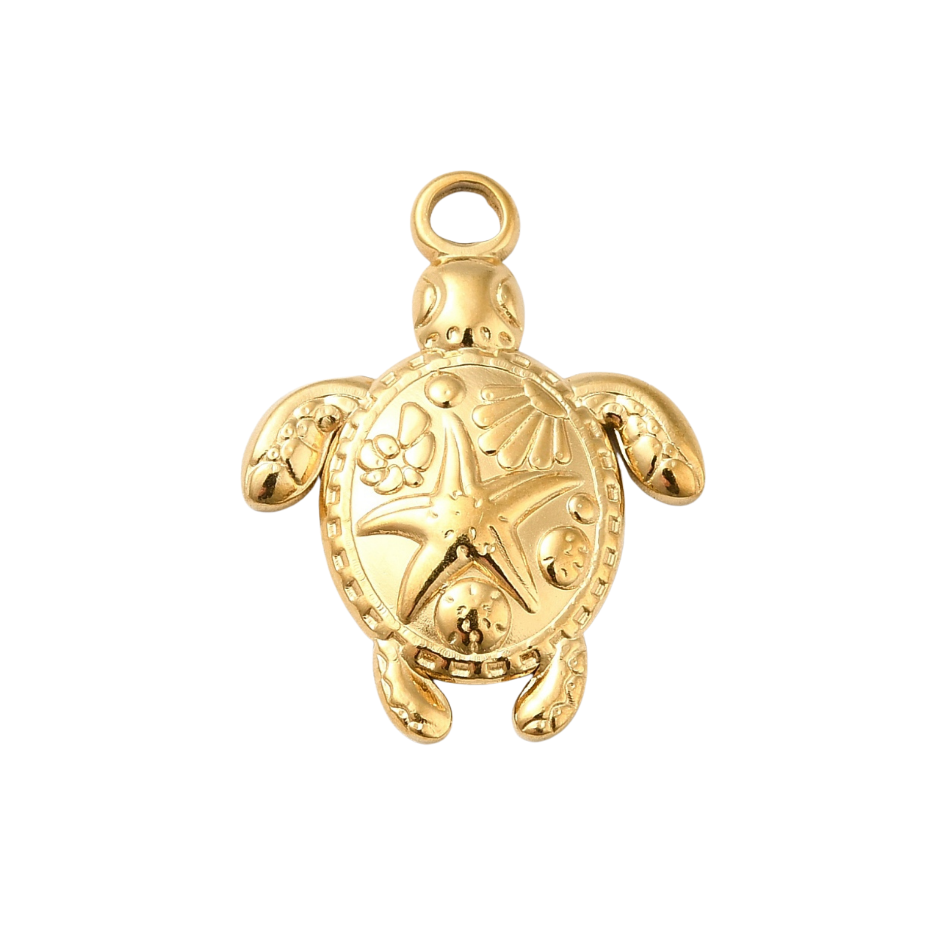 18k Gold Ion Plated Stainless Steel Turtle Charm