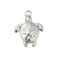 Silver Stainless Steel Turtle Charm