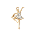 Gold Alloy Ballerina Charm