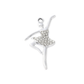 Silver Alloy Ballerina Charm