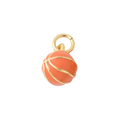 18k Gold Plated Brass Basketball Mini Sports Charm