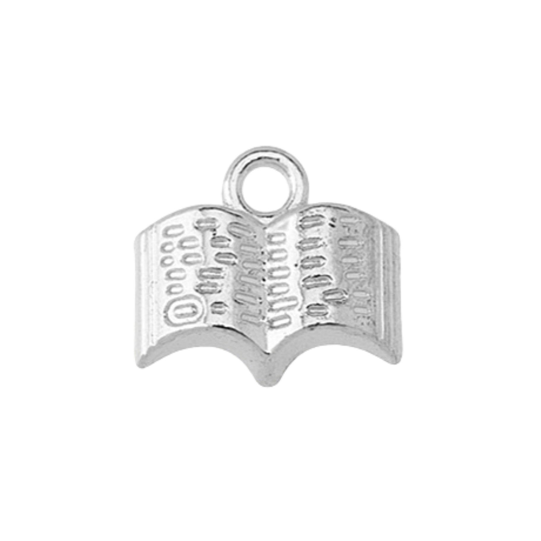 Silver Alloy Book Charm