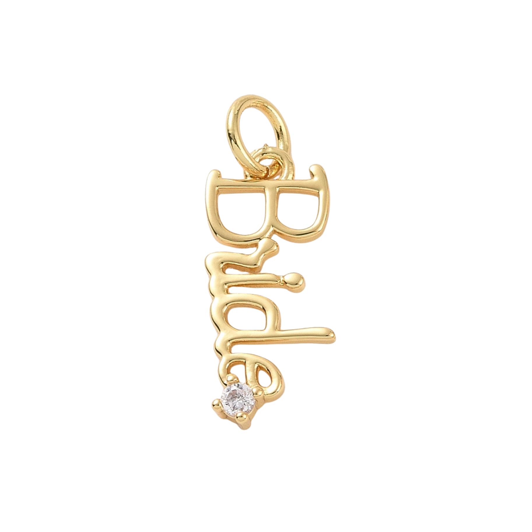 18k Gold Plated Brass Bride Charm