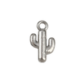 Silver Stainless Steel Cactus Charm