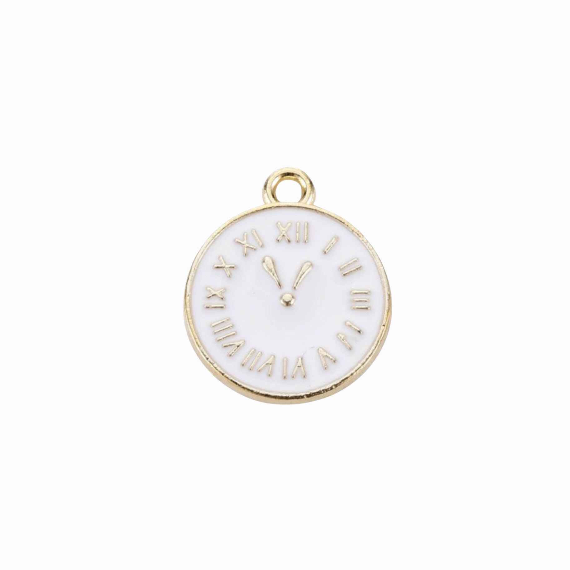 Gold Alloy Clock Charm
