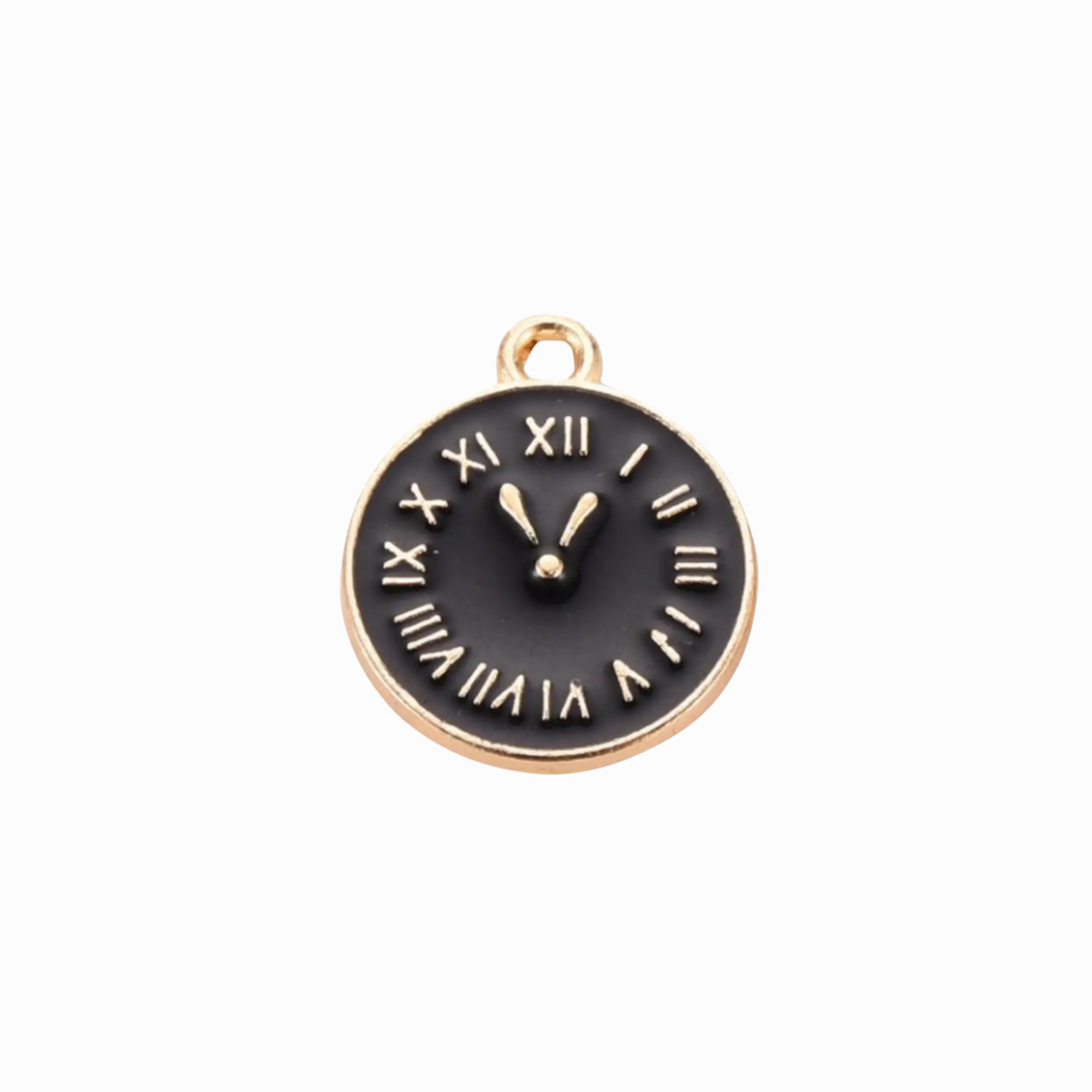 Gold Alloy Clock Charm